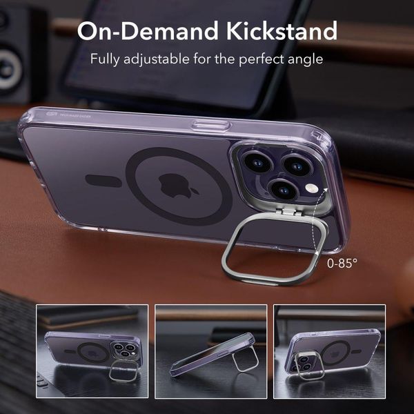 Чохол ESR для iPhone 14 Pro, Classic Kickstand Halolock (MagSafe) Cleare/Purple 175644 фото