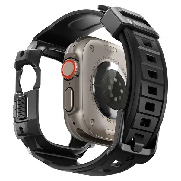 Чохол та ремінець Spigen для Apple Watch Ultra (49mm) Rugged Armor Pro 2 in 1, Black (ACS05460) ACS05460 фото