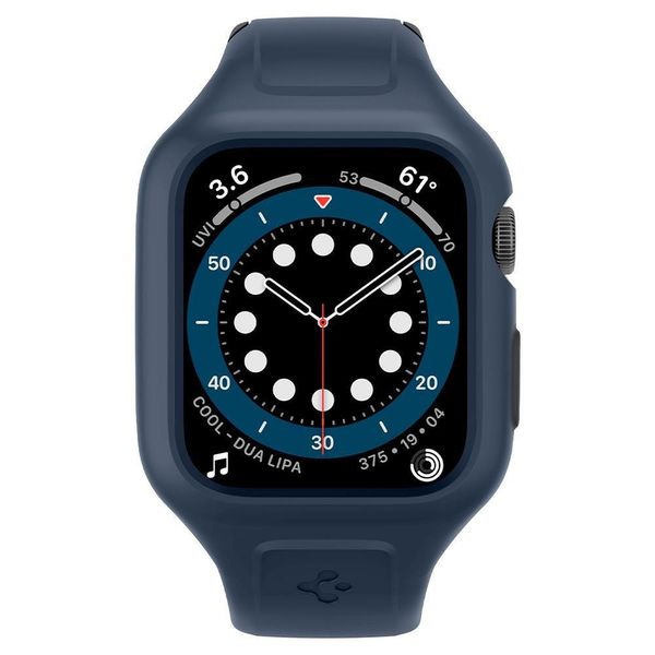 Чохол і ремінець Spigen для Apple Watch (44 mm) 6/SE/5/4 — Liquid Air Pro, Blue (ACS02225) ACS02225 фото