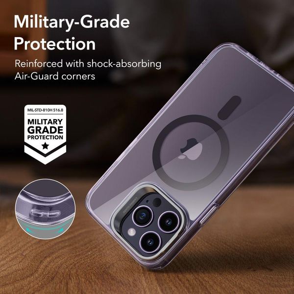 Чохол ESR для iPhone 14 Pro, Classic Kickstand Halolock (MagSafe) Cleare/Purple 175644 фото