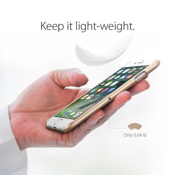 Чехол Spigen для iPhone SE 2022/ 2020/ 8/ 7 Thin Fit, Champagne Gold (042CS20732) 042CS20732 фото