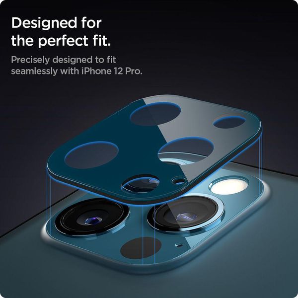 Захисне скло Spigen для камери iPhone 12 Pro — Optik camera lens (2шт), Pacific Blue (AGL02460) AGL02460 фото