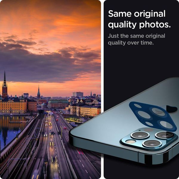 Захисне скло Spigen для камери iPhone 12 Pro — Optik camera lens (2шт), Pacific Blue (AGL02460) AGL02460 фото