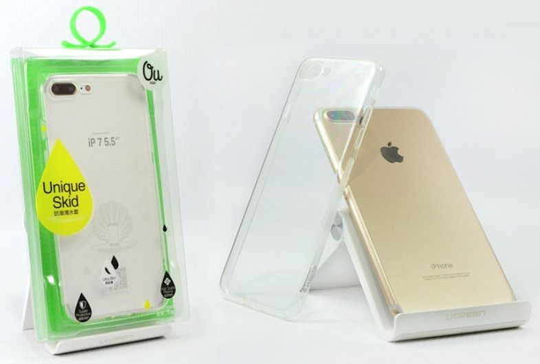 Чохол Ou Case для iPhone 7 Plus / 8 Plus Unique Skid Silicone, Transparent 1032639913 фото