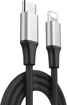 Кабель Baseus Rapid Series USB-C/Lightning 1,2 м, Silver+Black (CATSU-S1) 256781 фото