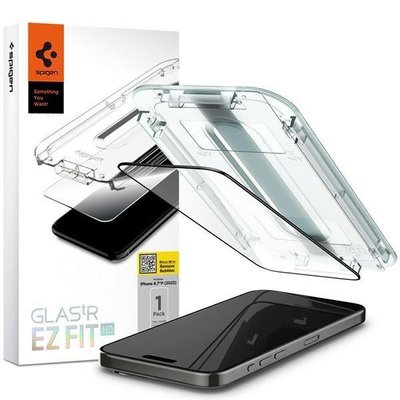 Захисне скло Spigen для iPhone 15 Pro Max - EZ FIT GLAS.tR (1 шт), Black (AGL06879) AGL06879 фото