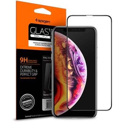 Защитное стекло Spigen для iPhone 11 Pro Max - Full Cover, Black (065GL25232) 065GL25232 фото