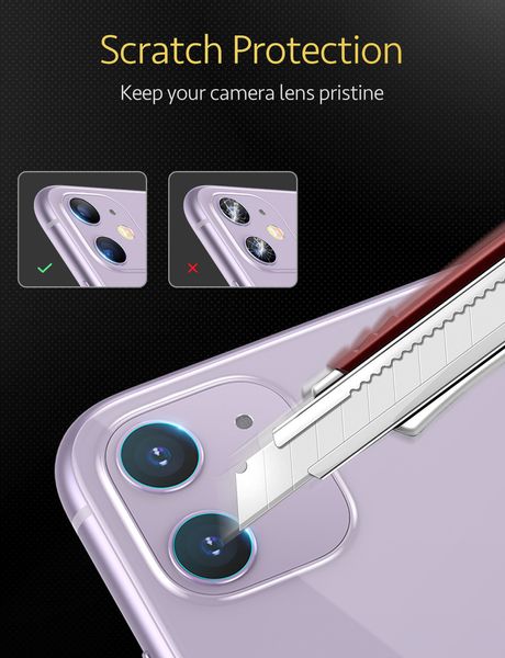 Захисне скло для камери ESR iPhone 11 Camera Glass Film 2 шт., Clear (4894240084847) 84847 фото
