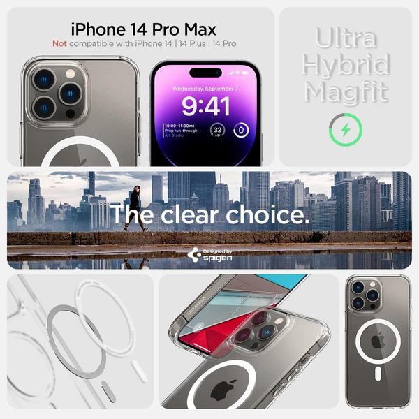 Чохол Spigen для iPhone 14 Pro Max - Ultra Hybrid MagSafe, White (ACS04825) ACS04825 фото