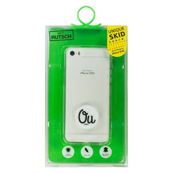 Чохол Ou Case для iPhone SE/5S/5 Unique Skid Silicone, Transparent 1032704180 фото