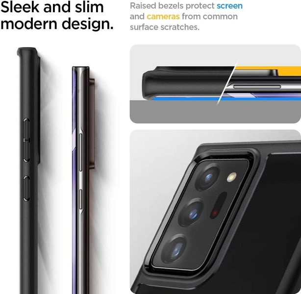 Чохол Spigen для Samsung Galaxy Note 20 Ultra (Пошкоджена упаковка) - Ultra Hybrid, Black (ACS01394) ACS01394 фото