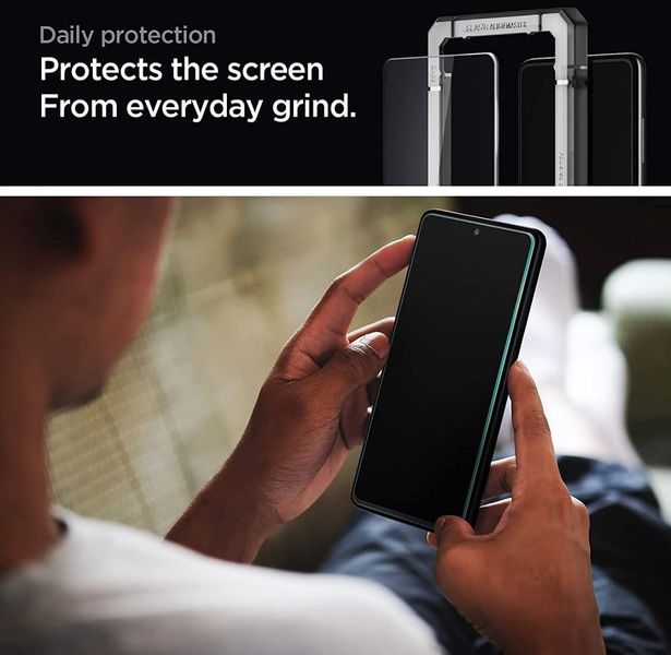 Захисне скло Spigen для Samsung Galaxy A52 Glas.tR AlignMaster (2 шт), Black (AGL03012) AGL03012 фото