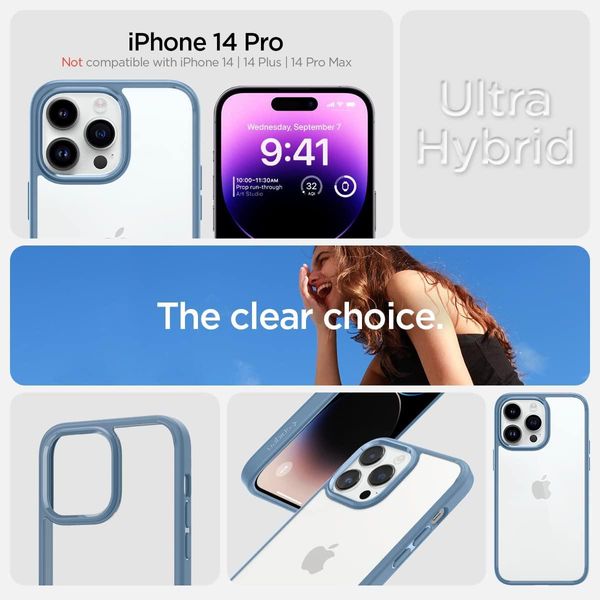 Чохол Spigen для iPhone 14 Pro - Ultra Hybrid, Sierra Blue (ACS04964) ACS04964 фото