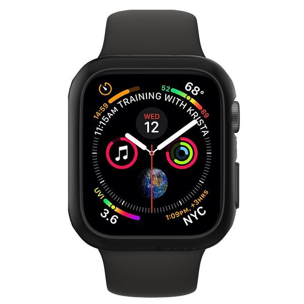 Чохол Spigen для Apple Watch 4 / 5 / 6 / SE (44mm) Thin Fit, Black (062CS24474) 062CS24474 фото