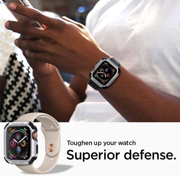Чехол Spigen для Apple Watch (44mm) Tough Armor, Silver (062CS24478) 062CS24478 фото
