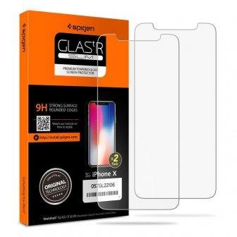 Защитное стекло Spigen для iPhone XS/X SLIM HD, упаковка 2 шт (057GL22106) 057GL22106 фото