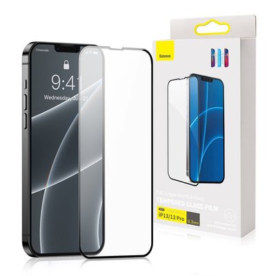 Защитное стекло Baseus для iPhone 14 / 13 / 13 Pro - Full Glass (+ Установочная рамка), 1шт (SGQP010101) 600990 фото