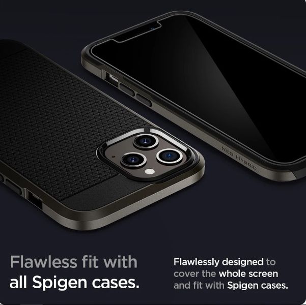 Захисне скло Spigen для iPhone 12 / 12 Pro EZ FIT GLAS.tR Screen Protector (2 шт.), Clear (AGL01801) AGL01801 фото