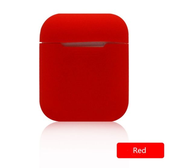 Чохол силіконовий для навушників Apple Airpods, силікон, різні кольори Червоний 961976147 фото