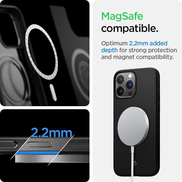 Чохол Spigen для iPhone 13 Pro — Mag Armor (сумісний з MagSafe) Matte Black (ACS03281) ACS03281 фото