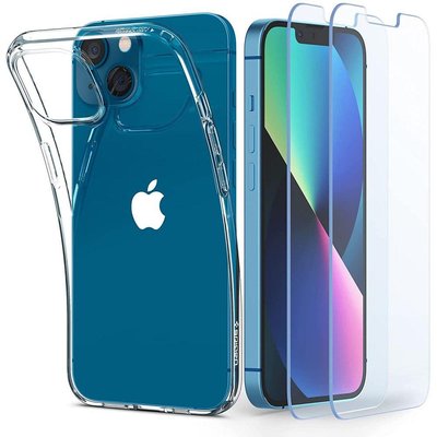 Чехол + Защитное стекло от Spigen для iPhone 13 mini - Crystal Pack (Защитное стекло 2шт), (ACS03639) ACS03639 фото
