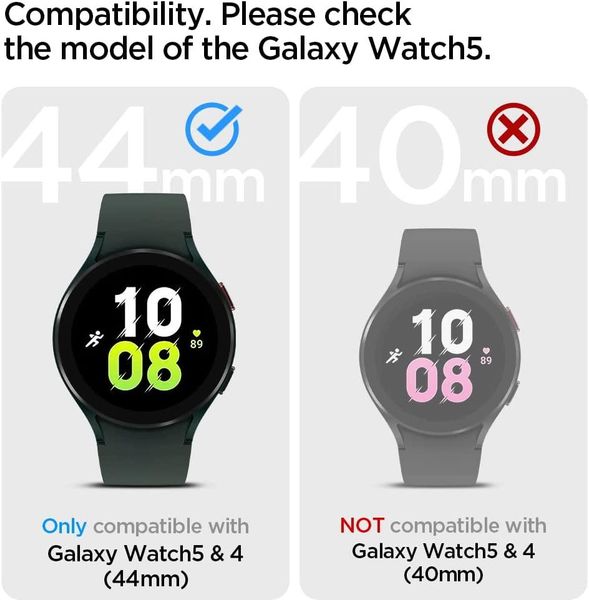 Чохол Spigen для Galaxy Watch 5 / 4 (44mm) - Ultra Hybrid, Crystal Clear (ACS05393) ACS05393 фото