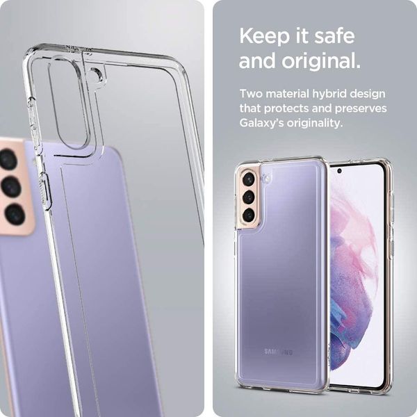 Чохол Spigen для Samsung Galaxy S21 — Ultra Hybrid, Crystal Clear (ACS02423) ACS02423 фото