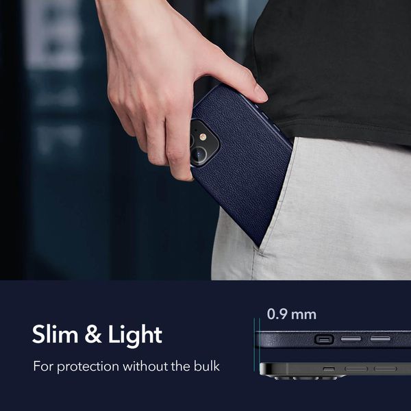 Чехол ESR для iPhone 12 mini Metro Premium Leather, Navy Blue (3C01201200301) 121757 фото