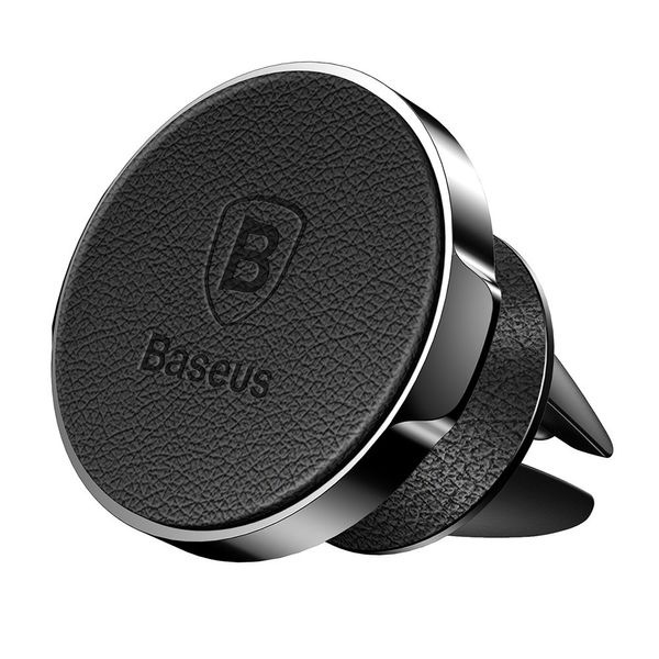 Магнітний автотримач Baseus Small Ears Series Air Outlet, Leather Black (SUER-E01) 260672 фото