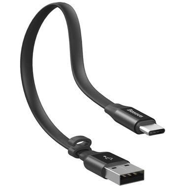 Кабель USB Baseus Type-C Nimble Portable 0.23m, Black (CATMBJ-01) 257375 фото