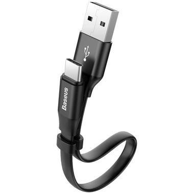 Кабель USB Baseus Type-C Nimble Portable 0.23m, Black (CATMBJ-01) 257375 фото