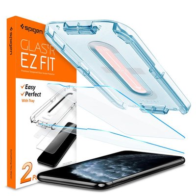 Защитное стекло Spigen для iPhone 11 Pro / XS / X EZ FIT GLAS.tR Screen Protector (2 шт), Clear (063GL25358) 063GL25358 фото