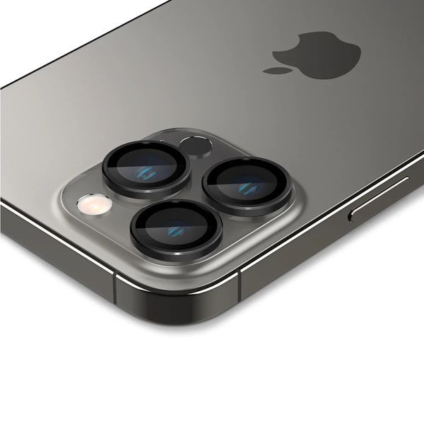 Захисне скло Spigen для камери iPhone 15 Pro/15 Max/14 Pro/14 Max - Optik Pro (2шт), Black (AGL05205) AGL05205 фото