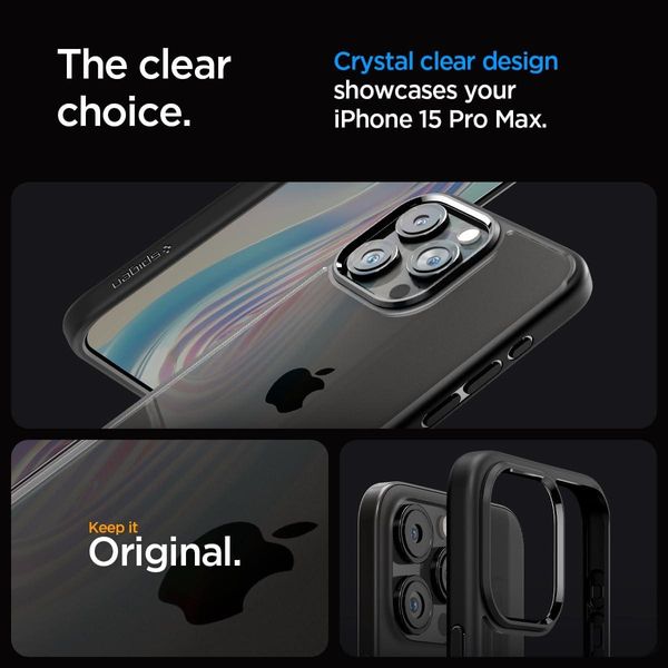 Чохол Spigen для iPhone 15 Pro Max - Ultra Hybrid, Matte Black (ACS06570) ACS06570 фото