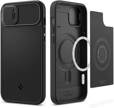Чехол Spigen для iPhone 14 - Optik Armor MagSafe, Black (ACS05070) ACS05070 фото