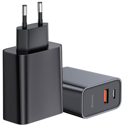 Мережеве ЗП Baseus Speed PPS Quick charger C+U 30 W EU, Black (CCFS-C01) 289178 фото