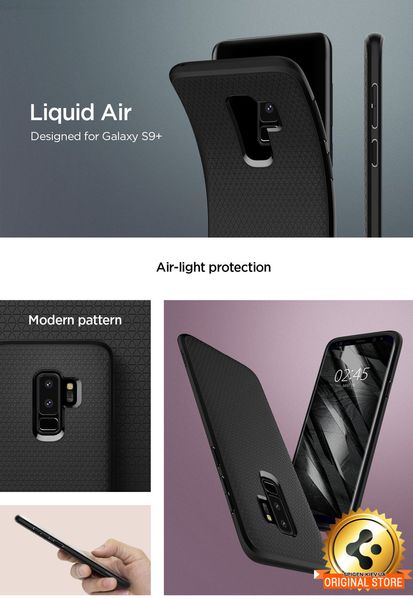 Чохол Spigen для Samsung S9 Plus Liquid Air, Matte Black (593CS22920) 593CS22920 фото