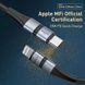 Baseus BMX MFI Міцний нейлоновий USB тип C PD 18W / Lightning 1,2 м сірий кабель (CATLSJ-AG1) 565215 фото 2