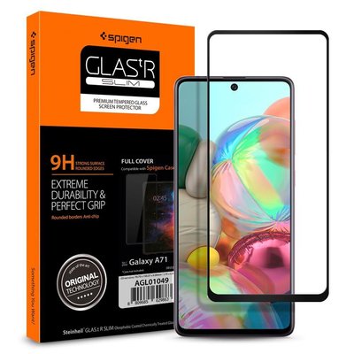 Защитное стекло Spigen для Samsung Galaxy A71 GLAS.tR Slim Full Cover, Black (AGL01049) AGL01049 фото