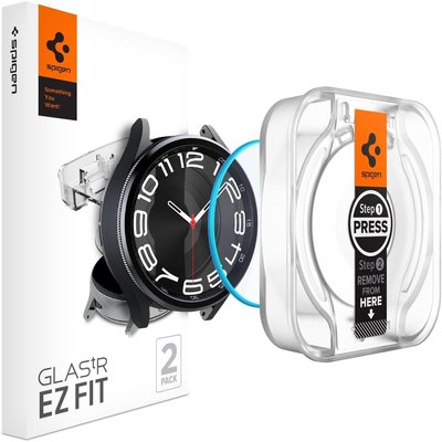 Защитное стекло Spigen для Galaxy Watch 6 Classic (43mm) - EZ FiT GLAS.tR (2шт), Clear (AGL07067) AGL07067 фото