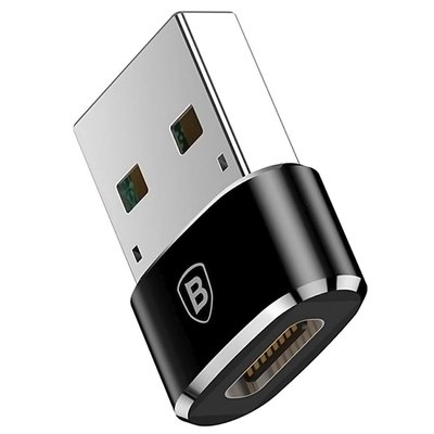 Адаптер-перехідник Baseus USB 2.0 Male to Type-C Female 5A, Black (CAAOTG-01) 263536 фото