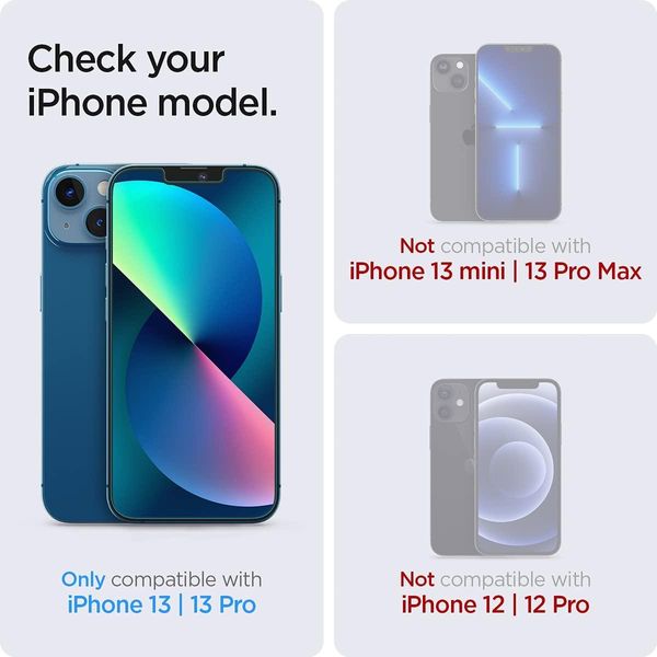Захисне скло Spigen для iPhone 13 / 13 Pro - EZ FIT GLAS.tR (2 шт), Clear (AGL03385) AGL03385 фото