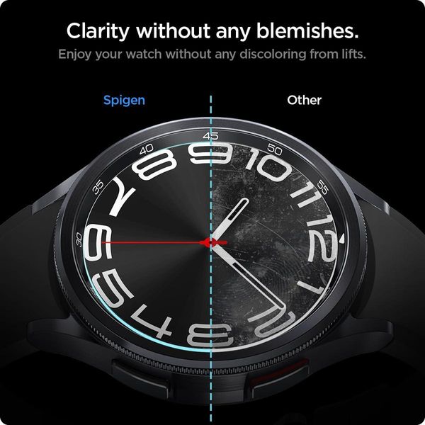 Захисне скло Spigen для Galaxy Watch 6 Classic (43mm) - EZ FiT GLAS.tR (2шт), Clear (AGL07067) AGL07067 фото