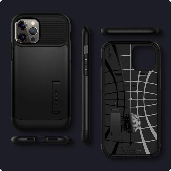 Чохол Spigen для iPhone 12 / 12 Pro Slim Armor, Black (ACS01523) ACS01523 фото