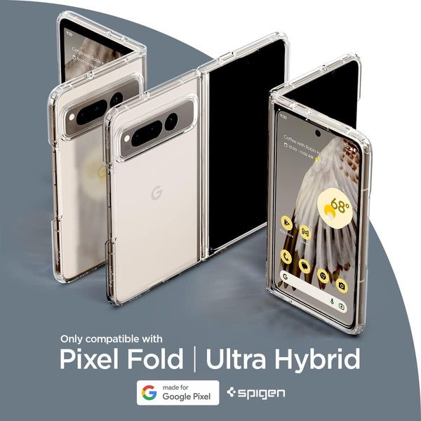 Чохол Spigen для Google Pixel Fold - Ultra Hybrid, Crystal Clear (ACS05921) ACS05921 фото