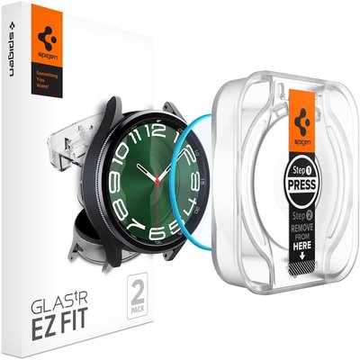 Защитное стекло Spigen для Galaxy Watch 6 Classic (47mm) - EZ FiT GLAS.tR (2шт), Clear (AGL07066) AGL07066 фото