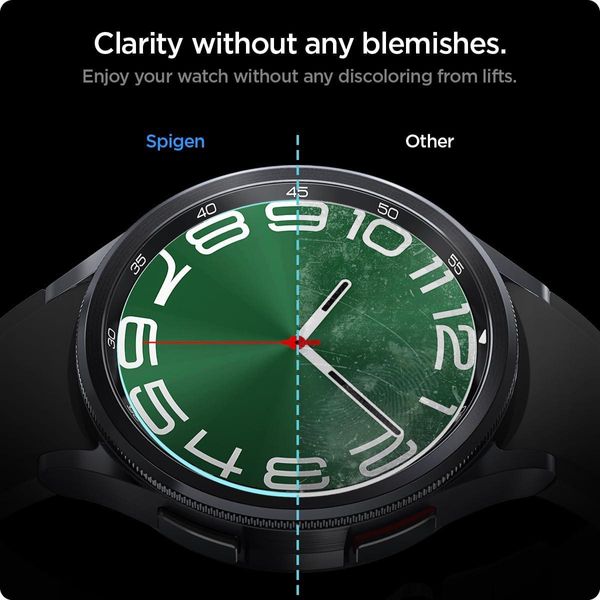 Захисне скло Spigen для Galaxy Watch 6 Classic (47mm) - EZ FiT GLAS.tR (2шт), Clear (AGL07066) AGL07066 фото