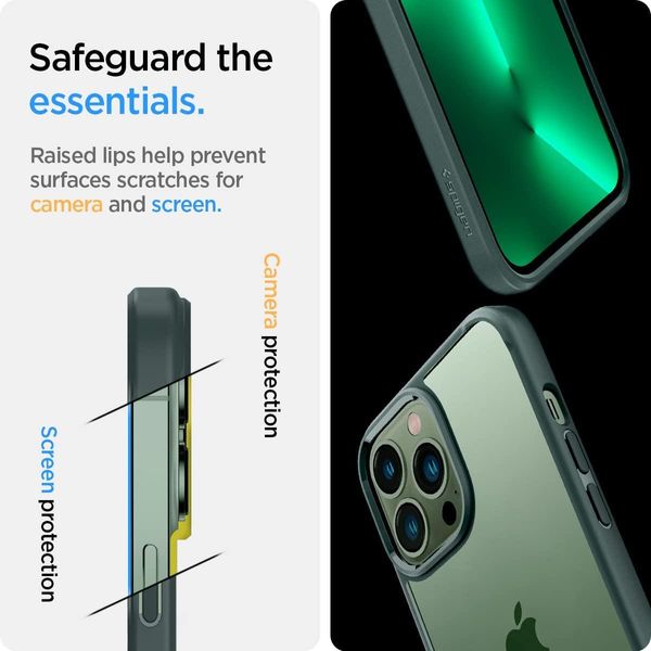 Чохол Spigen для iPhone 13 Pro — Ultra Hybrid, Midnight Green (ACS04560) ACS04560 фото