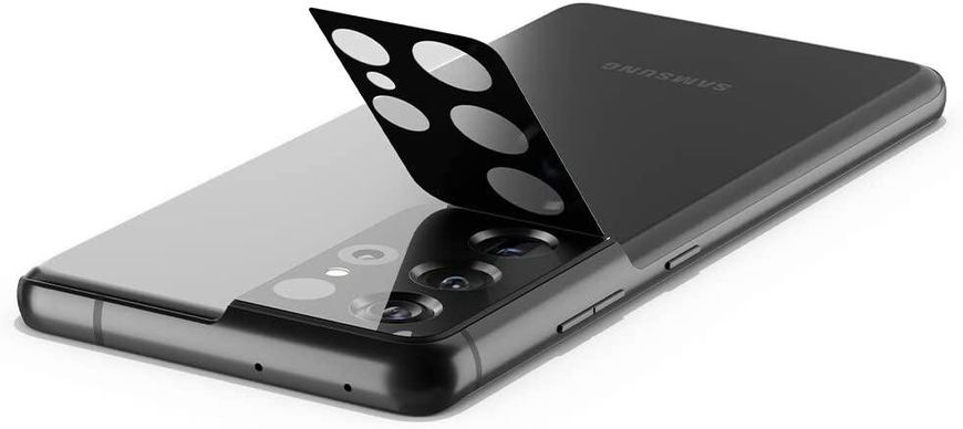 Захисне скло Spigen для камери Samsung Galaxy S21 Ultra — Optik (2шт), Black (AGL02733) AGL02733 фото