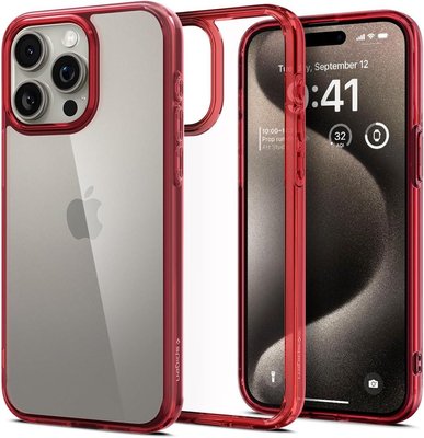 Чохол Spigen для iPhone 15 Pro Max - Ultra Hybrid, Deep Red (ACS07054) ACS07054 фото